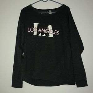 Gray Los Angeles Long Sleeve T-shirt
